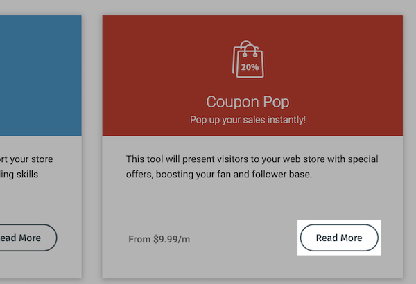 Click Read More button on Coupon Pop box