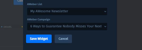 Select a list and message