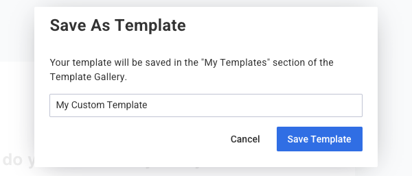 Name your template and click Save Template