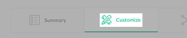 Click Customize