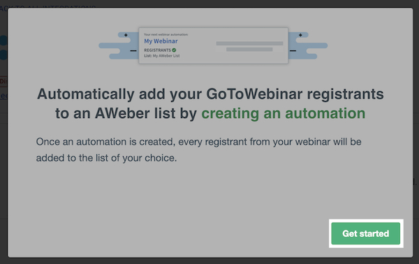 Click Get Started and Login to GoToWebinar to Allow access if prompted