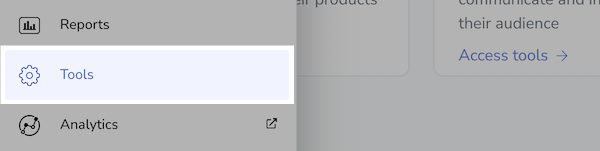 Access the Tools tab