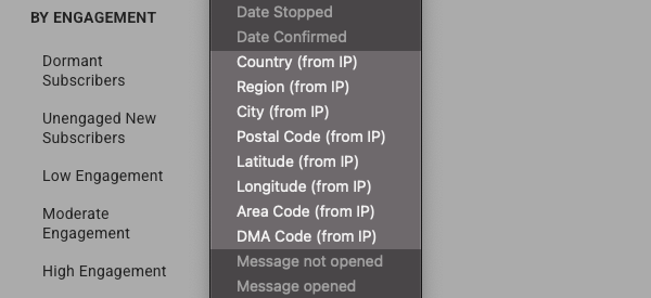 Geographic search options