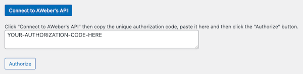 Paste the code and authorize