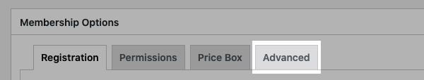 Advanced tab