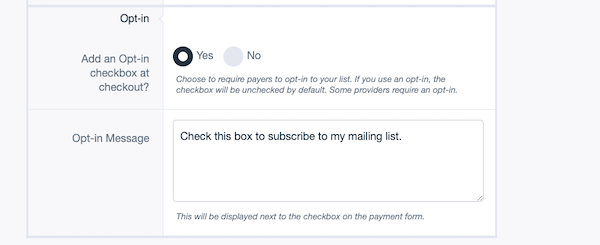 Yes options with text