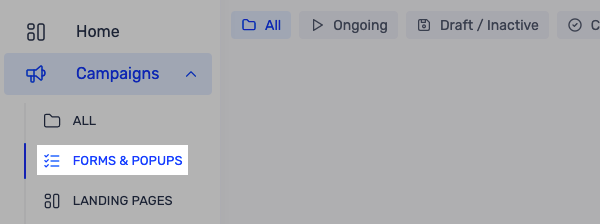 Forms and Popups button