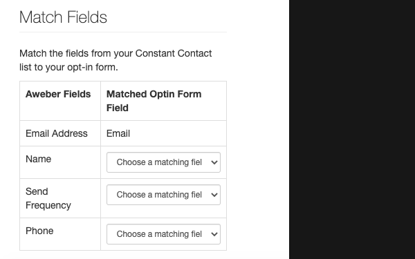 Map your fields