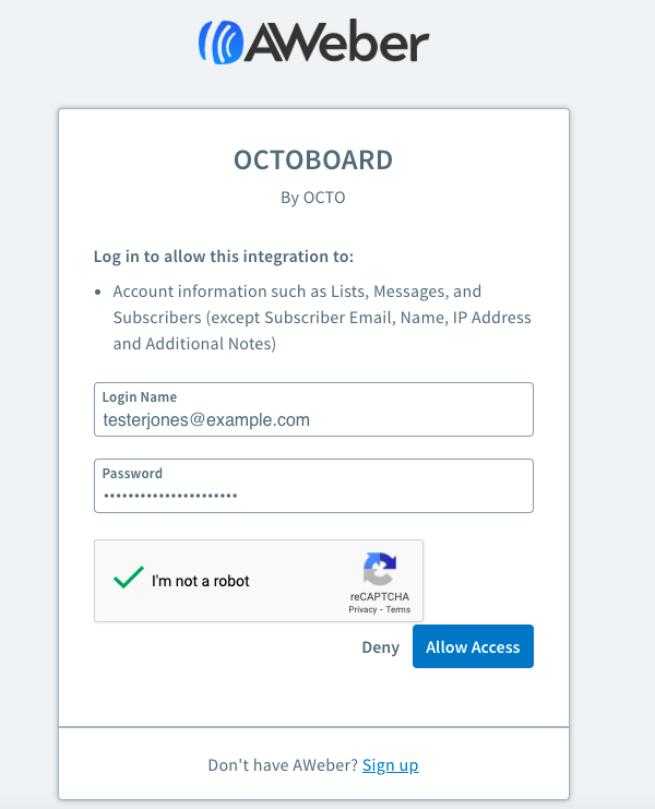 Authorize the integration