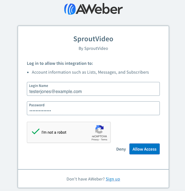 Authorize the integration
