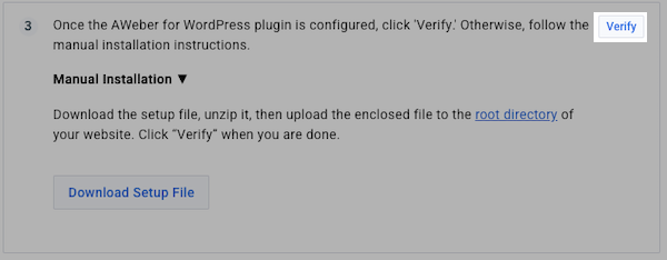 Click Verify