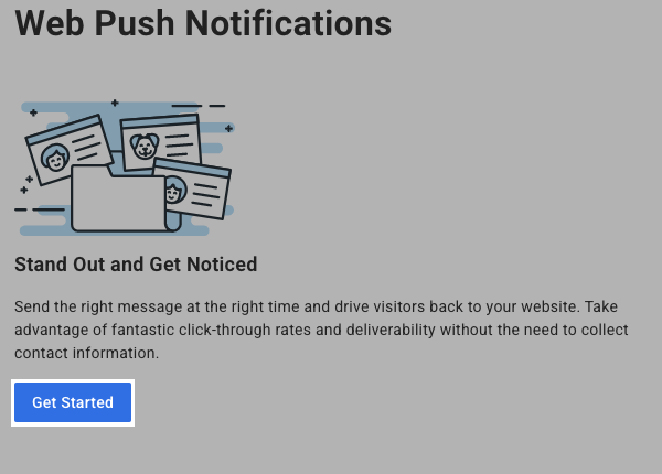 Get Started button