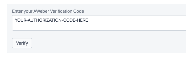 Enter the code and click Verify