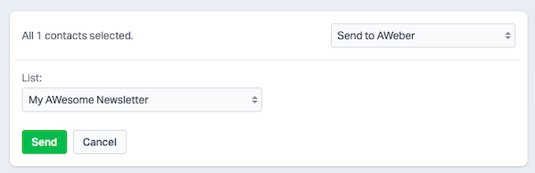 Select a list and send