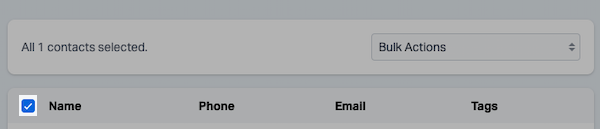 Click the name checkbox