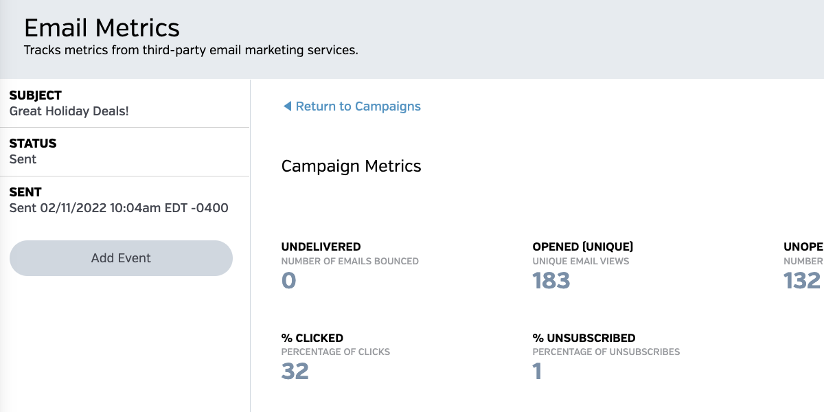 View Email Metrics in Raven Tools