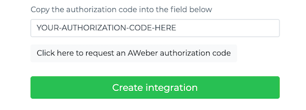 Paset the code and click create