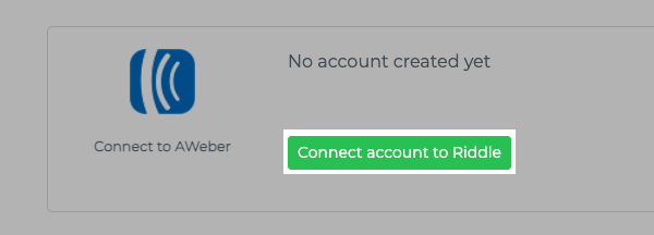 Click Connect account to Riddle