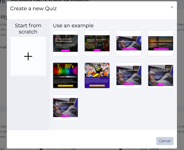 Select a template