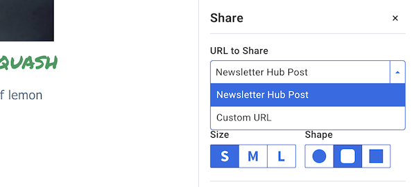 Option to link to Newsletter Hub