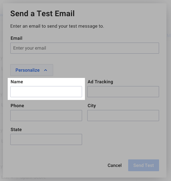 Type your name into the box labeled Name