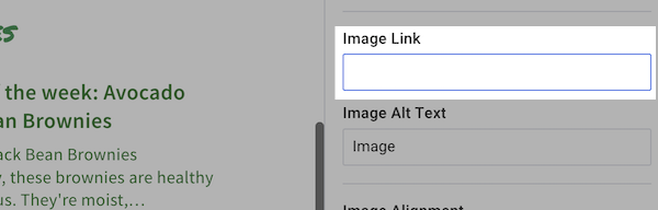 Add to Image Link field