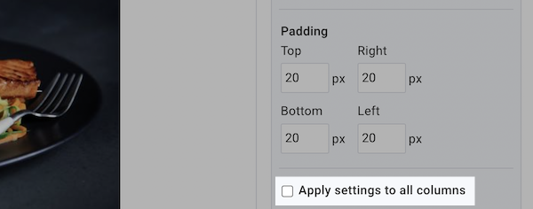 Column settings
