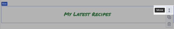 Click and hold the move icon