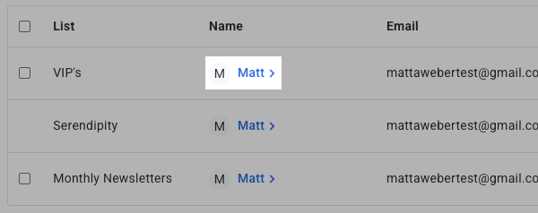 Click the name
