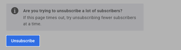 Click the Unsubscribe button