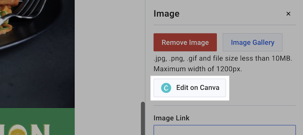 Click Edit on Canva