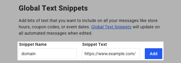 Add your snippet