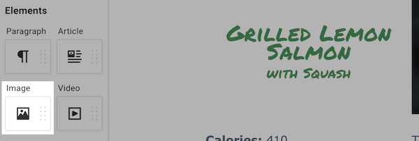 Image Element highlighted