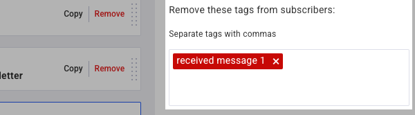 Remove the first tag