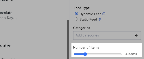 Number of Items Toggle