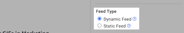 Feed Types Static and Dynamic