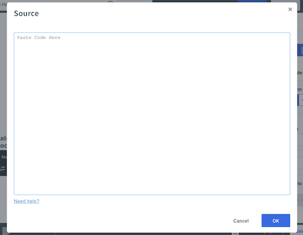 Paste HTML and click Save