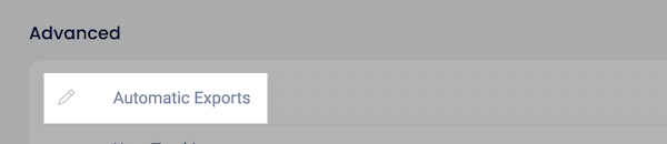 Click Automatic Exports