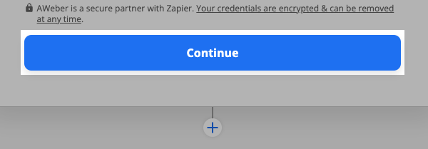 Select Account and Click Continue