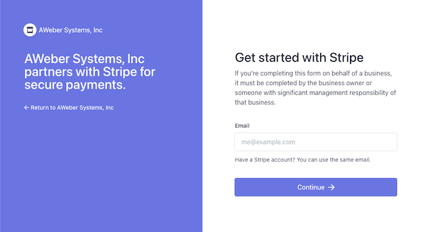 Stripe control panel