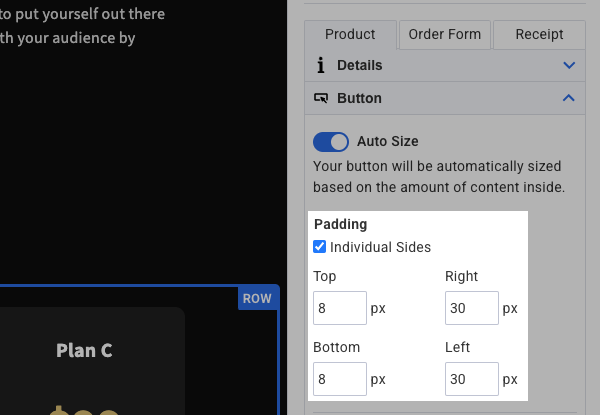 Padding Options