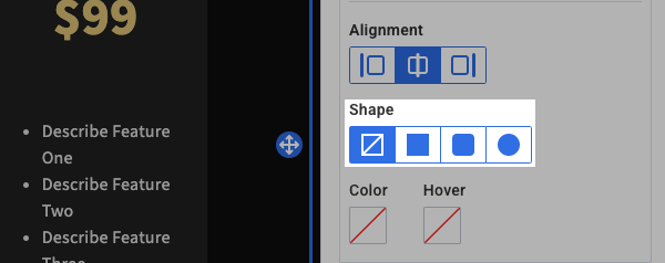 Shape Options