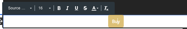 Formatting of the font