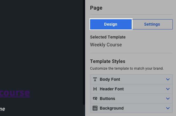 Design tab