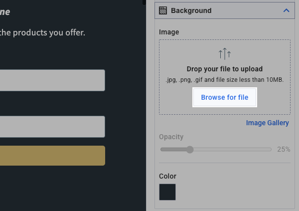 Click Browse for file