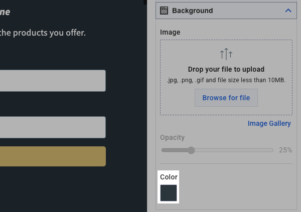 Background color picker