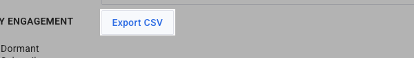 Export CSV button