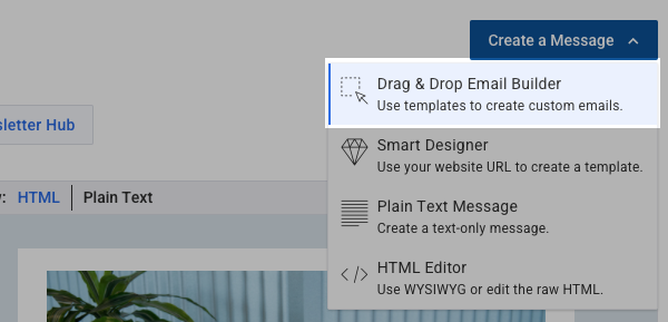 Select Drag and Drop Email Builder