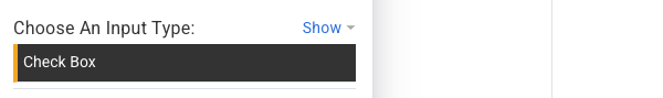 Check Box Selected