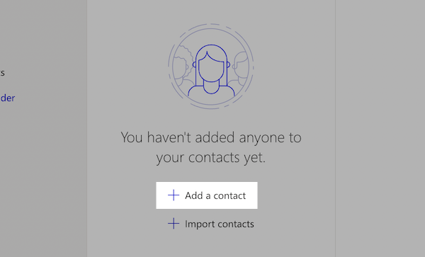 Add a contact link